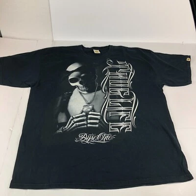 Camisa Dyse One Para Hombre Extra Extra Extra Grande Blanco y Negro Thug Life Graffiti Foto 1 de 4