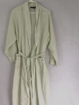 Bata Charter Club íntimates talla M para mujer 100 % algodón floral Searsucker a rayas Foto 1 de 4