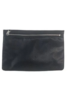 URGE Damen Clutch schwarz Leder Reißverschluss #BG2 Einheitsgröße neu ohne Etikett - Bild 1 von 2