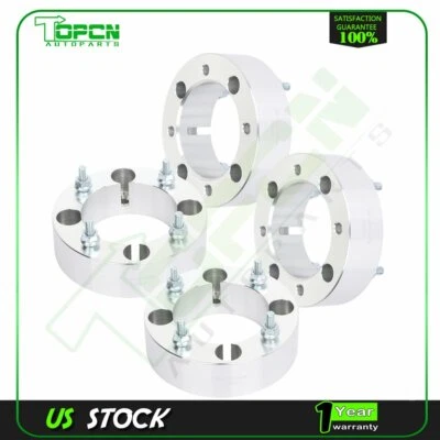 4 pcs silver wheel spacers 4x137 10x1.25 studs 2" thick for 2003-2012 Kawasaki Foto 1 de 4