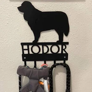 Perchero/correa con nombre personalizado para perro de montaña Bernese - Hecho en EE. UU. - Imagen 1 de 5