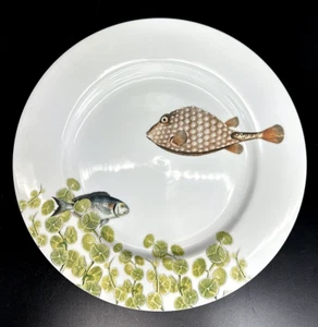 Fishy Box Fish Collection Speiseteller Lotus Lilie Ozean Maritim New York EUC - Bild 1 von 3