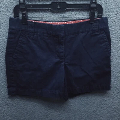 J. Crew Women's 4 City Fit Twill Dark-Blue Chino Shorts 31.75" 4.5" 6" - Image 1 of 4