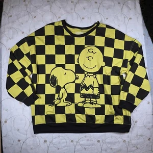 Peanuts Snoopy Charlie Marrón Acogedora Sudadera Gráfica Amarilla y Negra XXL - Imagen 1 de 6