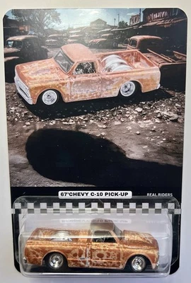 Camioneta pickup Chevy Hot Wheels Patina 67’ con neumáticos RR  Foto 1 de 4