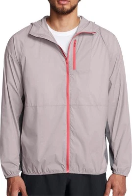 Under Armour Launch Lightweight Mens Running Jacket Grey Hooded Run Breathable - Image 1 of 4