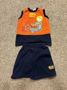 Vintage Bob der Baumeister 2-teiliges Short und Tank Top Set Größe 6 - Bild 1 von 6