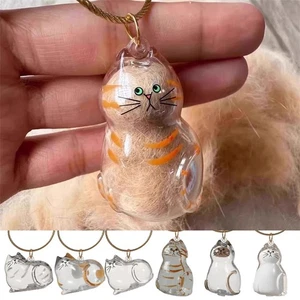 6X Cat hair storage box pendant, cat hair storage capsule keychain commemorative - Picture 1 of 14