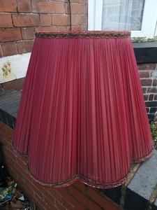 Large Vintage Pleated Standard Lamp Shade - Picture 1 of 10