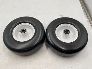 (2) Rueda giratoria delantera plana sin neumático sólido 9x3,50-4 para Exmark 1-513648 - Imagen 1 de 3