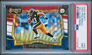 Panini Select 442 Troy Polamalu 2022 tricolor Prizm #/75 PSA 9 nivel de campo como nuevo - Imagen 1 de 2