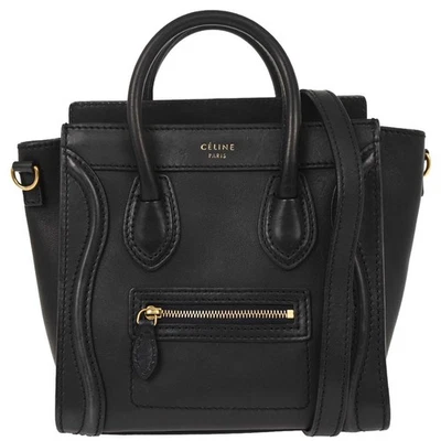 Celine Navy Leather Nano Luggage Tote Bag F-ZP-0133 177655 - Image 1 of 4