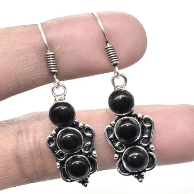 Black Onyx Nice Gemstone Fashion Jewelry Earring 1'' to 2" e707 - Image 1 of 4