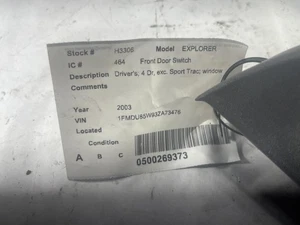Interruptor de puerta delantera del conductor maestro de ventana del conductor se adapta a 02-05 EXCURSION 1050062 - Imagen 1 de 12
