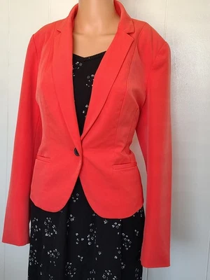 Worthington Blazer Jacket Womens Medium Coral Orange - Image 1 of 4