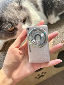SONY Cyber Shot DSC-W350D 14.1MP Digital Camera Rhinestone Jewel Pink Tested - Picture 1 of 4