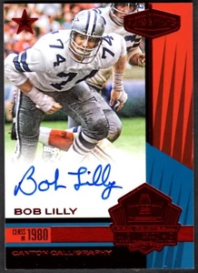 2017 Panini Plates and Patches Canton Calligraphy Red #CCBL Bob Lilly #4/5 Auto - Bild 1 von 2