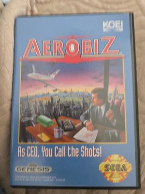 Aerobiz (Sega Genesis) Complete With Poster Manual CIB Mint Condition Rare Retro - Image 1 of 4