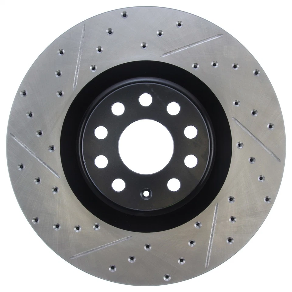 StopTech 127.33112R Front Right Drilled Brake Rotor for 08-13 Audi S3 / 09-11 CC - Image 1 of 4
