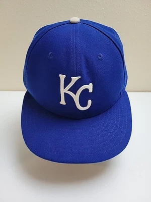 Kansas City Royals Blue New Era 59Fifty Fitted Size 7 1/8 Hat Cap Made In USA - Image 1 of 4