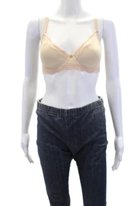 Natori Womens Textured Cupped Spaghetti Strap Lace Lined Bra Nude Size 30DD - Picture 1 of 6