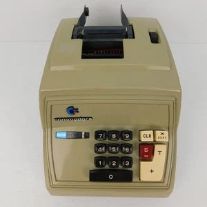 Vtg Commodore 207CB Electronic Business Adding Machine W/ Extra Rolls Tested - Picture 1 of 21