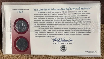 2004 - P &D - From the 50 State Quarters 1st Day Minted Collection - Iowa - Image 1 of 2