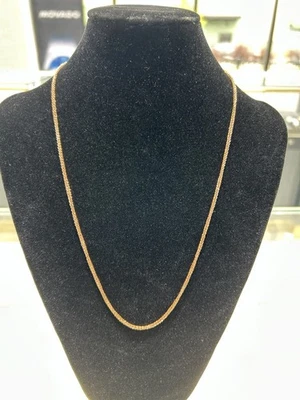 COLLAR DE ESLABONES DE TRIGO 22" 10K ORO ROSA 1,75MM 3,13 Gramos Foto 1 de 4