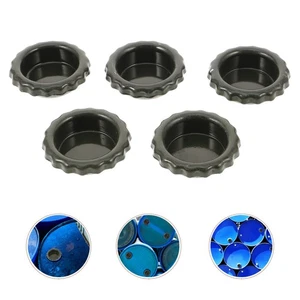 5 Pcs Oil Drum Lid Metal Gallon Cap Steel Bung Caps for Barrel Hole - Picture 1 of 12