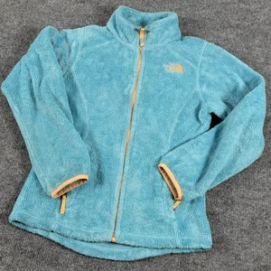 North Face Jacket Girls Small 7/8 Blue Fleece Full Zip Cozy Outdoors Youth Kids - Picture 1 of 14
