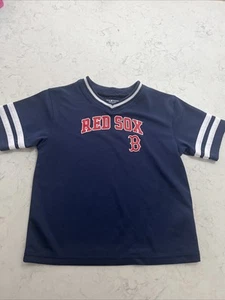 Boston Red Sox MLB Toddler Boys Short Sleeves Team Navy T-Shirts Jersey 4T - Picture 1 of 4