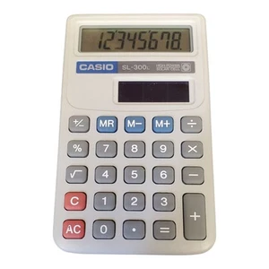 Vintage Casio SL-300L Solar Powered Pocket Calculator High Power Made In Japan - Picture 1 of 6