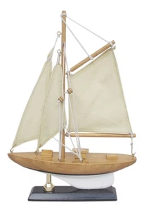 Segler-Yacht Modellschiff aus Holz 15 x 22,5 cm Sea-Club - Bild 1 von 1