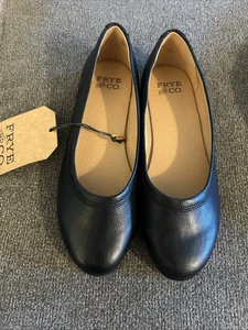 Zapatos planos de ballet para mujer Frye & Co. talla 7M negros imitación cuero informales cómodos carrera - Imagen 1 de 6