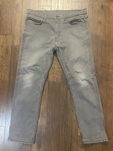 Levis 511 Black Tab Jeans Mens Size 36x30 (Actual 34x27) Gray Slim Fit Stretch - Picture 1 of 13