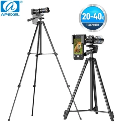APEXEL HD Metal 20-40xLong Range Monocular zoom telephoto Lens Extendable Tripod - Image 1 of 4