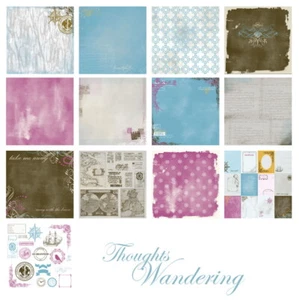 THOUGHTS WANDERING - Juego de 6 Papeles Mezclado de Doble Cara + Diecut 12x12 y Embell HFB - Imagen 1 de 11