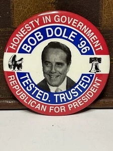 1996 Bob Dole for President 3" Pinback Button Honesty in Government '96 - Bild 1 von 3