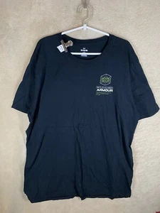 Under Armour T-Shirts Top Size 2XL Mens Black Logo Short Sleeve Activewear - Picture 1 of 11