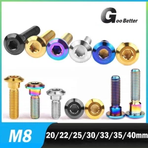 M8x20/22/25/30/33/35/40mm Titanium Bolts Rear Brake Disc Rotor Bolts Allen Key - Picture 1 of 7