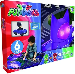 PJ Masken MegaMat Boden 6 Stück Spielmatte mit 1 verschiedenen Fahrzeugen - Brandneu - Bild 1 von 2