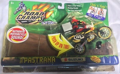 MXS Road Champs Travis Pastrana Suzuki Freestyle Motocross Figure Supercross NEW - Image 1 of 4
