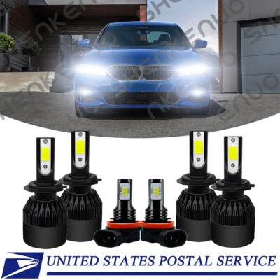 Para BMW 323i 328i 335i 340i xDrive - 6x 6000K Faro LED Blanco + Faro Antiniebla C9 Foto 1 de 4