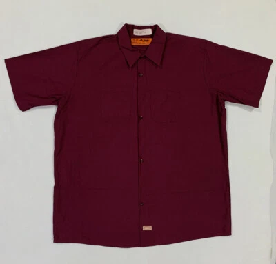 Red Kap Mens Work Shirts Burgundy 3XL-Long Industrial Uniform #B02 - Image 1 of 4