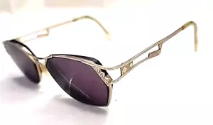 Cazal 292 667 Vintage Gold Metal Sunglasses Frame Only w Gem Stones NO Lenses - Picture 1 of 15