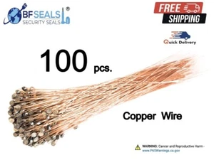 Sello medidor de plomo INCO, 100 piezas - Tipo Braddy Monel 3/8" (10 mm) y 12" alambre de cobre - Imagen 1 de 11
