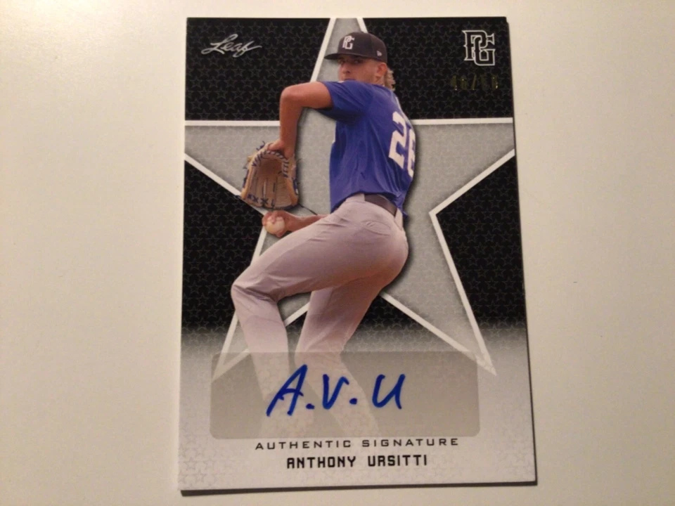 2020 Leaf Perfect Game Black Autograph BA-AU2 Anthony Ursitti 46/50. 002 - Image 1 of 1