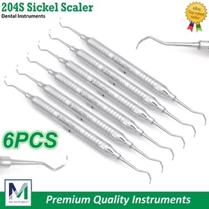X6 Sickle Scaler 204S Dental Hand Instruments Pro Periodontal Hygiene Pick Tool - Picture 1 of 6