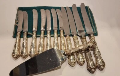 Juego de 12 asas de plata surtidas vintage BIRKS Cavendish Sterling Foto 1 de 4