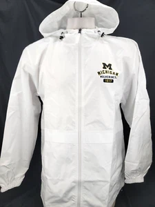 NEW Michigan Wolverines Champion Hooded Full Zip Windbreaker Jacket Men's L - Picture 1 of 9